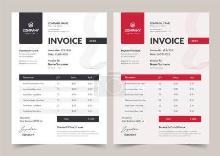 Photo for Minimal Invoice template Layout - Royalty Free Image