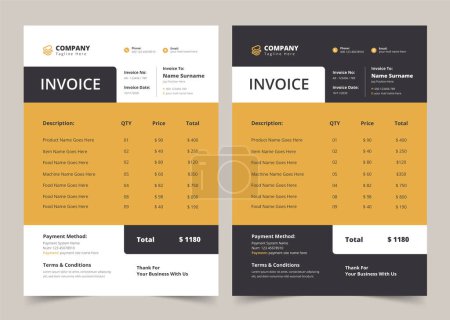 Photo for Elegant Invoice Template Design Vector - Royalty Free Image