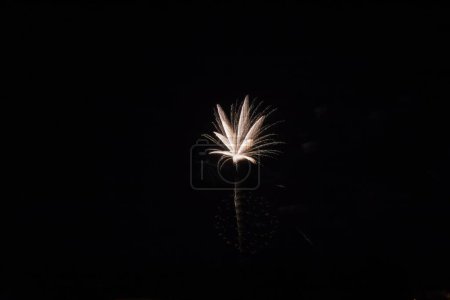 Photo for Fourth of July Skyrockets, seen from above, Cottonwood, Arizona. - Royalty Free Image