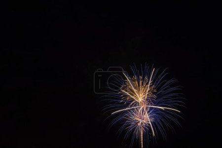 Photo for Fourth of July Skyrockets, seen from above, Cottonwood, Arizona. - Royalty Free Image