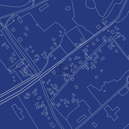 Mapa abstracto. Vista superior de la ciudad urbana. Proyecto vectorial.