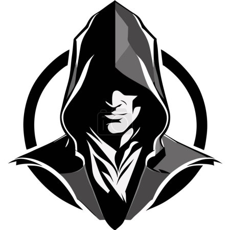 Illustration for Assassin character vector, assassin illustration for esports logo design vector, fan art. vector illustration. - Royalty Free Image