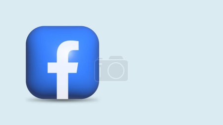 Foto de Surabaya, Indonesia - septiembre, 2023: Icono aislado en 3D logotipo de Facebook, símbolo de color degradado. Aplicación de redes sociales para compartir imágenes y videos con otras personas de la red. - Imagen libre de derechos