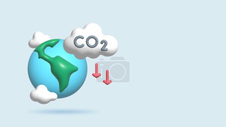 Global warming icon. 3d illustration of global warming