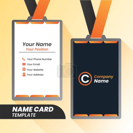 Téléchargez les illustrations : Créatif moderne Carte de nom d'entreprise et carte de nom - en licence libre de droit