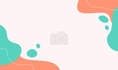 Illustration for Abstract Background Simple Hand Drawn Minimalist Style with Free Shape and Pastel Colors. Vector Background Illustration for presentation - Royalty Free Image