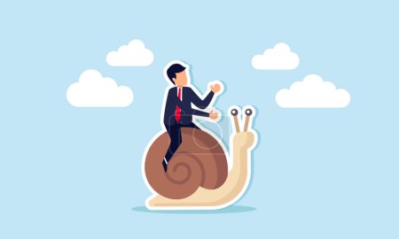 Slow growth and foolish mistakes hinder progress. A leader akin to a slow snail fails to reach goals, losing in business competition
