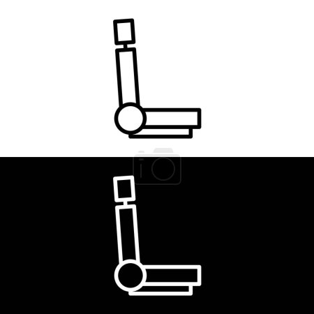 Illustration for Car seat vector icon. Automotive parts, repair and service symbol - Royalty Free Image