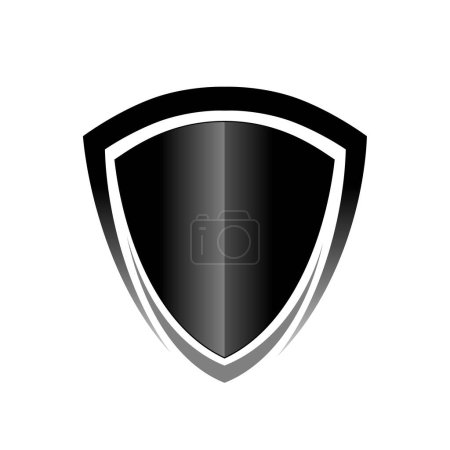 Illustration for Shield shape frame for logo template - Royalty Free Image