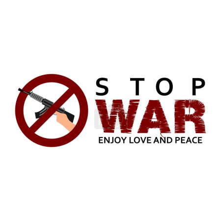 Illustration for Peace and love emblems. Stop war and freedom - Royalty Free Image