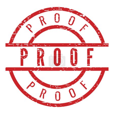 Red Proof isolierte Marke, Aufkleber, Schild mit Grunge-Vektorabbildung