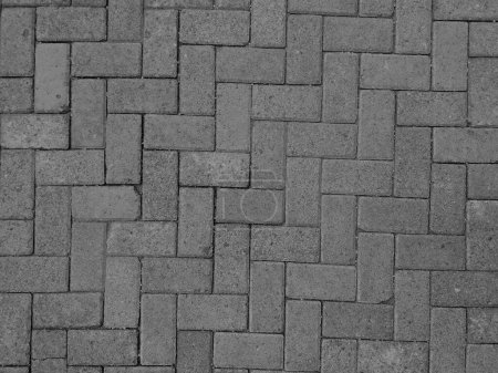 Photo for Abstract background of rectangular paving ground, shoot at high angle - Royalty Free Image