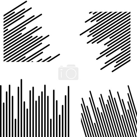 Creative abstract shaped Pattern Lines vectors