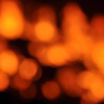 blurry fireplace at night
