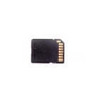 Back view of SD memory card, isolated white background