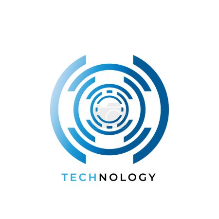 Foto de Tecnología símbolo abstracto logotipo ilustrador vector - Imagen libre de derechos