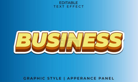Illustration for Business 3D editable text effects templates - Royalty Free Image