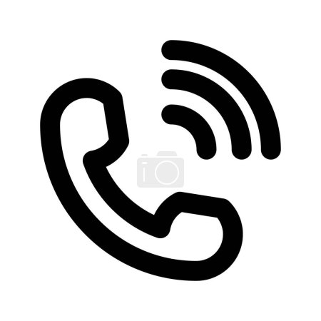 Illustration for Phone handset vector icon. Flat illustration of phone handset vector icon for web design - Royalty Free Image