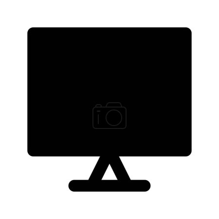 Illustration for Computer Screen Icon Vector. Flat style black symbol on white background. - Royalty Free Image