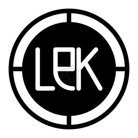 albanian lek coin flat Icon Vector Illustration Designed for web and software interfaces.
