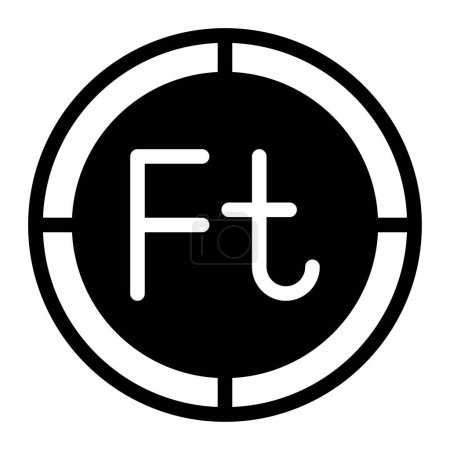 Foto de Florín húngaro moneda icono plano. Ilustración simple del icono del vector del dinero del símbolo para el diseño web aislado en fondo blanco - Imagen libre de derechos
