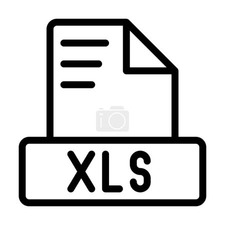 Foto de Xls File Icon. Extensión del archivo Outline. iconos símbolos de formato de archivo. Ilustración vectorial. se puede utilizar para interfaces de sitios web, aplicaciones móviles y software - Imagen libre de derechos