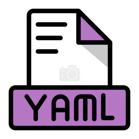 Foto de Icono de archivo Yaml diseño de estilo colorido. formato de documento iconos de archivo de texto, Extensión, tipo de datos, ilustración vectorial. - Imagen libre de derechos