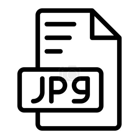Ilustración de Archivo de imagen de diseño de estilo de esquema de icono Jpg. imagen extensión formato tipo de archivo icono. ilustración vectorial - Imagen libre de derechos
