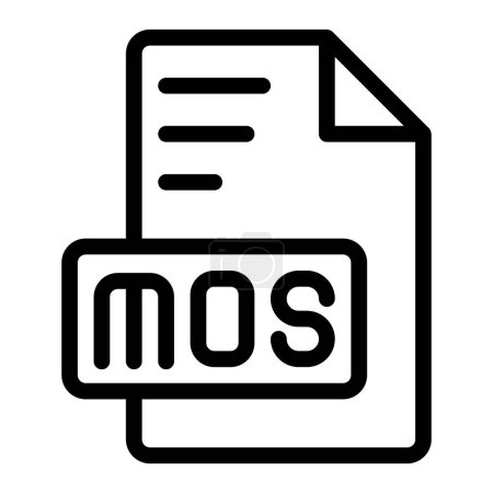 Ilustración de Mos icono contorno estilo diseño de archivo de imagen. imagen extensión formato tipo de archivo icono. ilustración vectorial - Imagen libre de derechos