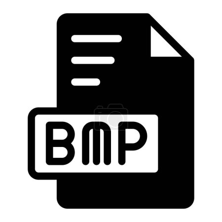 Bmp icon Glyph design. Dateityp-Symbol für die Bildverlängerung. Vektorillustration