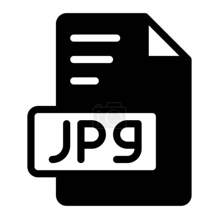 Jpg Icon Glyph design. Dateityp-Symbol für die Bildverlängerung. Vektorillustration