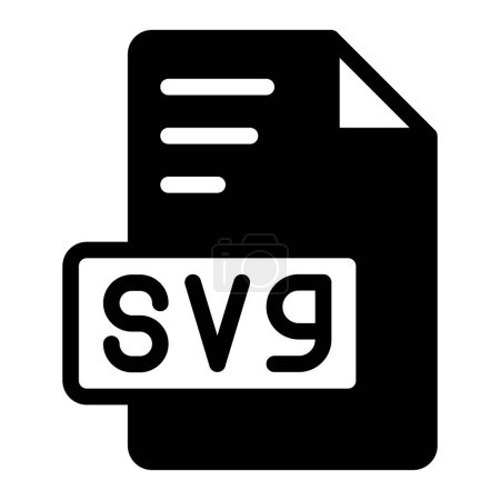 Svg Icon Glyph design. Dateityp-Symbol für die Bildverlängerung. Vektorillustration