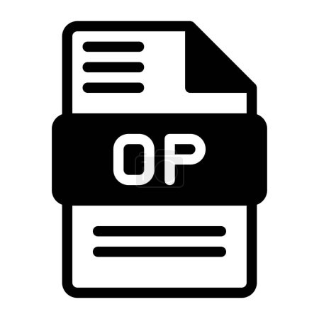 Opus-Dateisymbol. Symbol für das Audioformat Solide Symbole, Vektorillustration. kann für Webseiten-Schnittstellen, mobile Anwendungen und Software verwendet werden