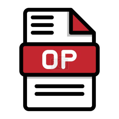 Opus file icon. flat audio file, icons format symbols. Vector illustration. can be used for website interfaces, mobile applications and software