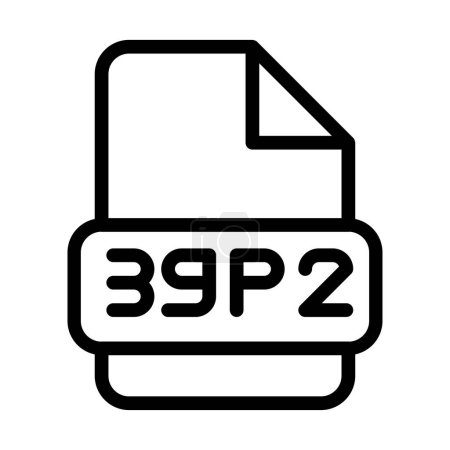 Foto de Icono de archivo 3gp2. Tipo Archivos Sign outline symbol Diseño, Iconos Formato Tipo Datos. Ilustración vectorial. - Imagen libre de derechos