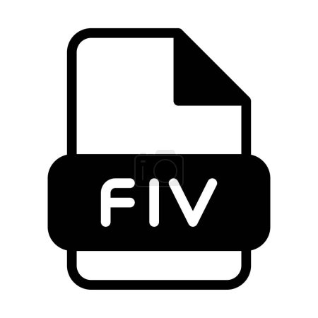 Flv file format video icons. web files label icon. Vector illustration.