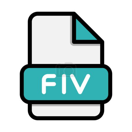 Flv Dateisymbole. Flat file extension. Symbole im Videoformat. Vektorillustration. kann für Webseiten-Schnittstellen, mobile Anwendungen und Software verwendet werden