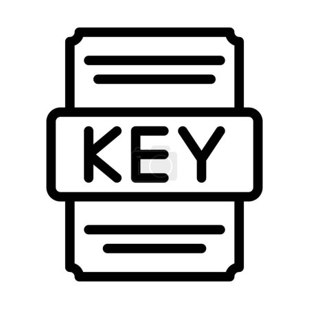 Keynote icons file type. spreadsheet files document icon with outline design. vector illustration