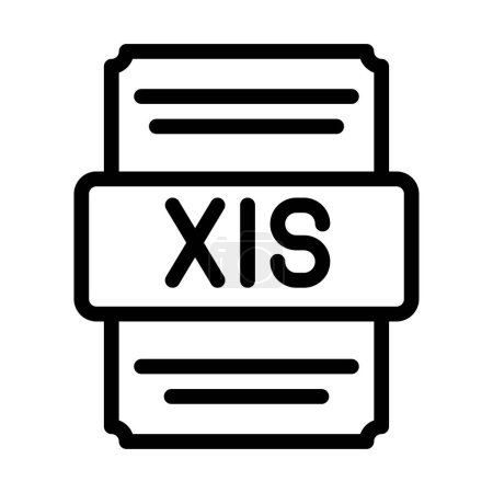 Type de fichier icônes Xls. fichier tableur icône de document avec dessin de contour. illustration vectorielle