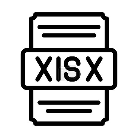 Xlsx icons file type. spreadsheet files document icon with outline design. vector illustration