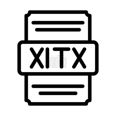 Xltx icons file type. spreadsheet files document icon with outline design. vector illustration