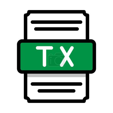 Document file format Thmx icon spreadsheet. with outline and color in the middle. Vector illustration