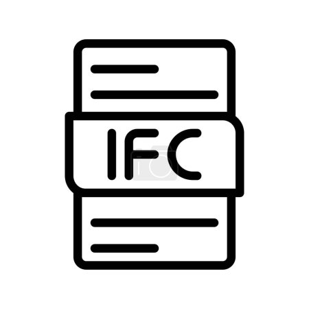 Ilustración de Iconos de tipo de archivo Ifc. documento formato tipo diseño gráfico icono, con el estilo de diseño del esquema. ilustración vectorial - Imagen libre de derechos