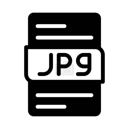 Foto de Iconos de tipo de archivo de formato Jpg. icono de símbolo de extensión de documento. con un diseño de contorno de relleno negro - Imagen libre de derechos