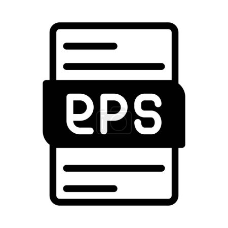 Eps File Type Icon. Files document graphic design. with outline style. vector illustration.