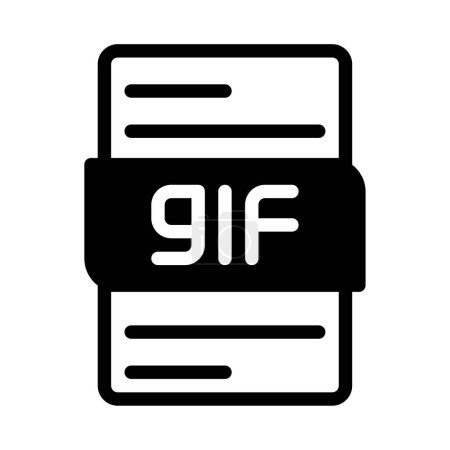 Foto de Gif File Type Icon. Archivos de diseño gráfico de documentos. con estilo de contorno. ilustración vectorial. - Imagen libre de derechos