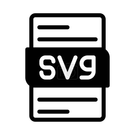 Type de fichier Svg Icône. Fichiers document conception graphique. avec style de contour. illustration vectorielle.