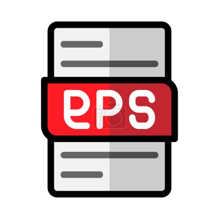 Eps file type flat icons. document files format graphic design outline icon