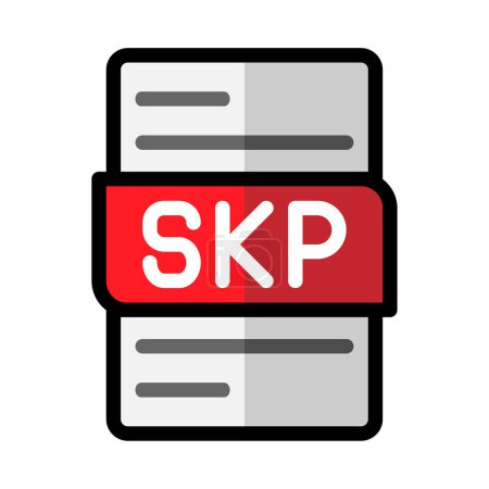 Foto de Tipo de archivo Skp iconos planos. documento archivos formato diseño gráfico esquema icono - Imagen libre de derechos
