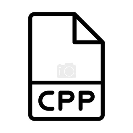 Cpp Dateityp Symbole. Dateien und Dokumentenformat Symbolsymbol.